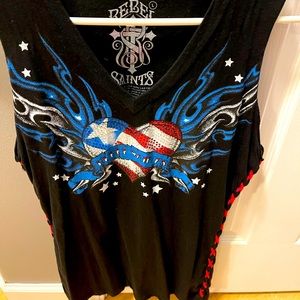 Sleeveless Lady Rebel Shirt